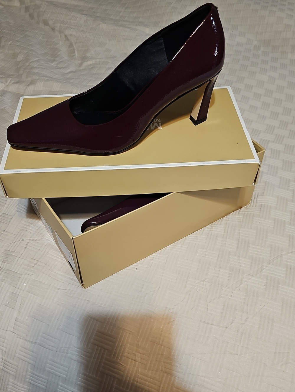 Michael Kors Darrah Patent Leather Pointed-Toe Pumps in Oxblood (Deep Burgundy)